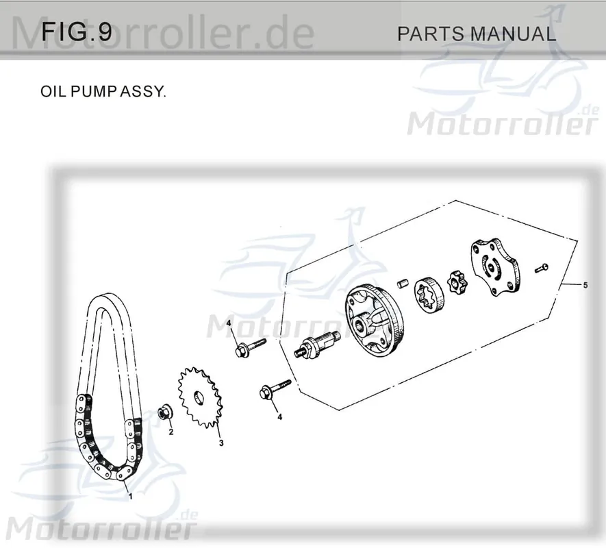 Begrenztes Angebot Kette TBM Buggy 150 Antriebskette Nockenwellenkette GY6-801 Steuerkette 150ccm-4Takt Strassenbuggy 150 I Ersatzteil Service Inpektion