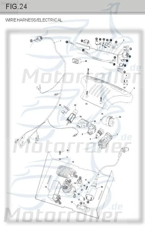 TBM Buggy 150 Kabelbaum hinten 150ccm 4Takt 617 für 2 Rücklichter Stromverteiler Kabelbaumverteiler Kabelsatz 150ccm-4Takt Tongjian Direkt Vom Hersteller