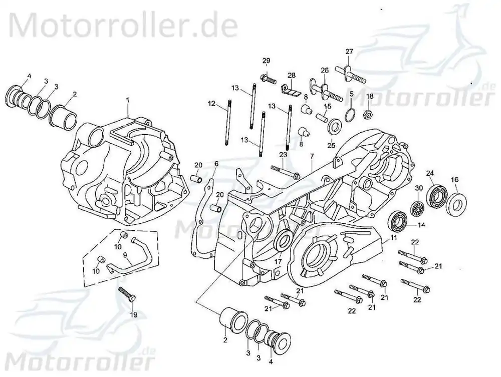 Echt Kasea Straßenbuggy 250 Getriebeabdeckung Kasea Straßenbuggy 250 172MM-14247 Kupplungsdeckel Getriebegehäuse Gehäusedeckel Variodeckel