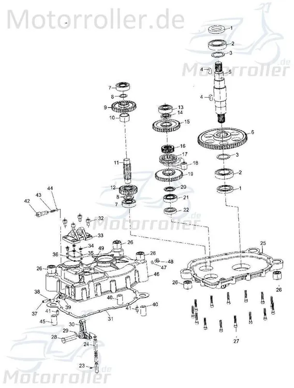 Must-Have Eppella Strassenbuggy 250 I+II Unterlegscheibe 250ccm 4Takt 10471 45x35x2mm Distanzhalter U-Scheibe Washer Beilagscheibe Ersatzteil