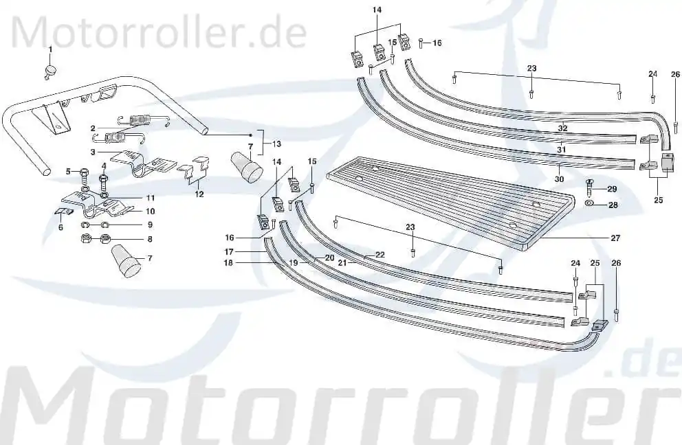Niete Hauptständer Motorroller LML Star SF524-1885 Geprüft
