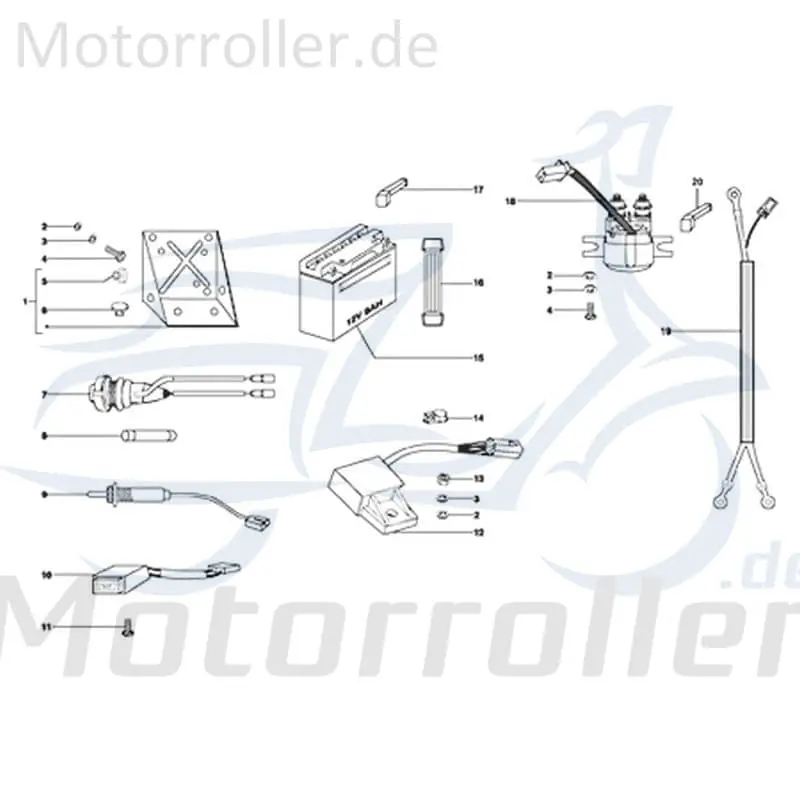 Heißes Angebot Anlasserknopf Kreidler STAR Deluxe 4S 125 Scooter 720254 Schalter Anlasser-Knopf Starterknopf Anlasserschalter 125ccm-4Takt Moped