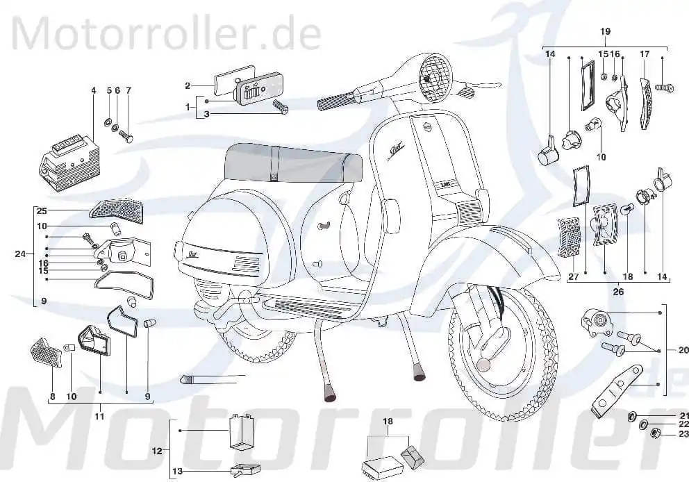 Gleichrichter / Regler Kreidler STAR Deluxe 4S 125 C-3710555 Spannungsregler Laderegler Stromregler Lade-Regler Spannungs-Regler Moped Abverkauf