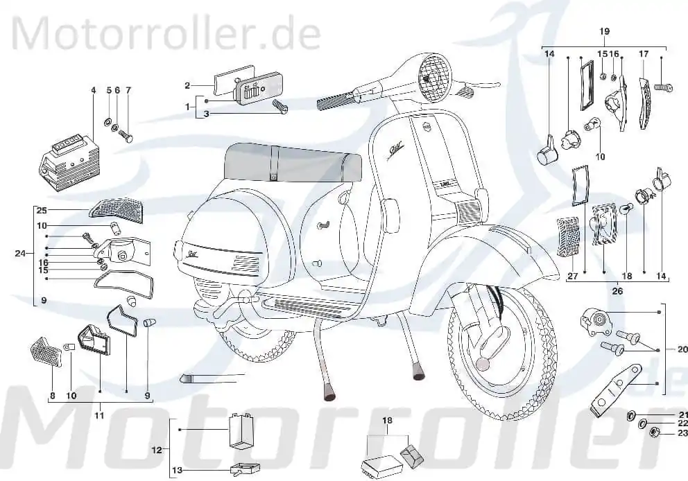 Nur Heute Blinker hinten links Kreidler STAR Deluxe 4S 125 C-4727359 Signalleuchte Blinklicht Blinkleuchte Fahrtrichtungsanzeiger Blinkleuchten