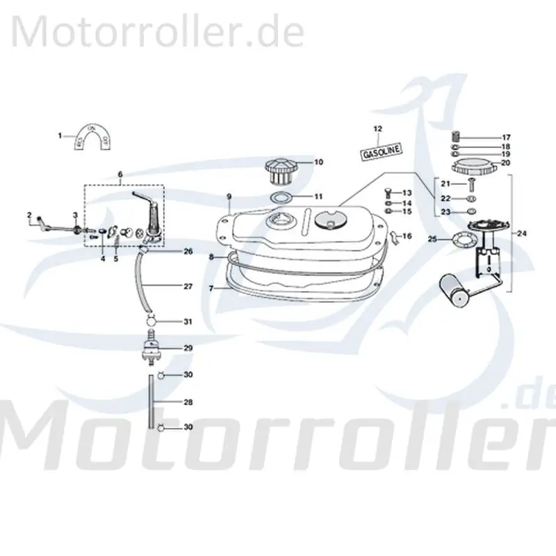 Zertifiziert Dichtung Tank Motorroller Kreidler Rex 720333