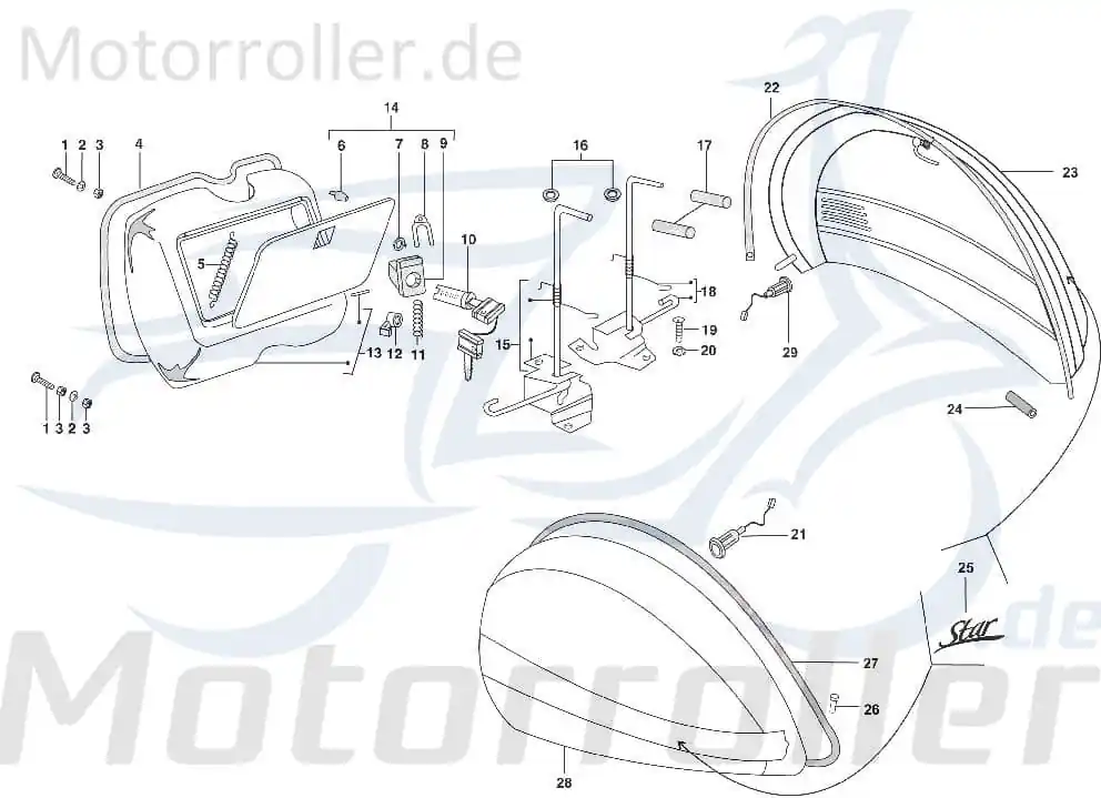Rabatt Kreidler STAR Deluxe 4S 125 Kontaktbuchse 125ccm 4Takt SF563-0574 rechts links Buchsestecker 125ccm-4Takt Scooter LML Ersatzteil
