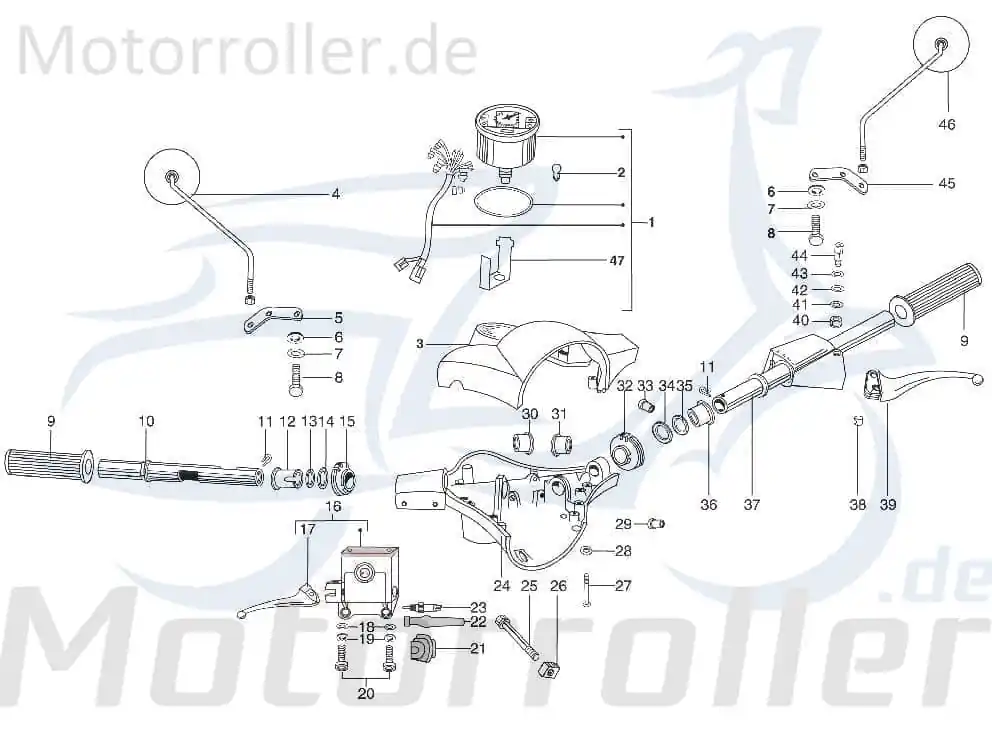 Neu Bundmutter Kreidler STAR Deluxe 4S 125 Scooter SF504-1134 Sechskantmutter Flanschmutter Sechskant-Mutter Flansch-Mutter Maschinenmutter