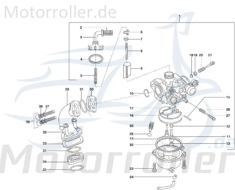 Kreidler STAR Deluxe 4S 125 Einstellschraube 125ccm 4Takt C-2771420/12 Regulierschraube Gemischschraube Standgasschraube Dosierschraube Must-Have