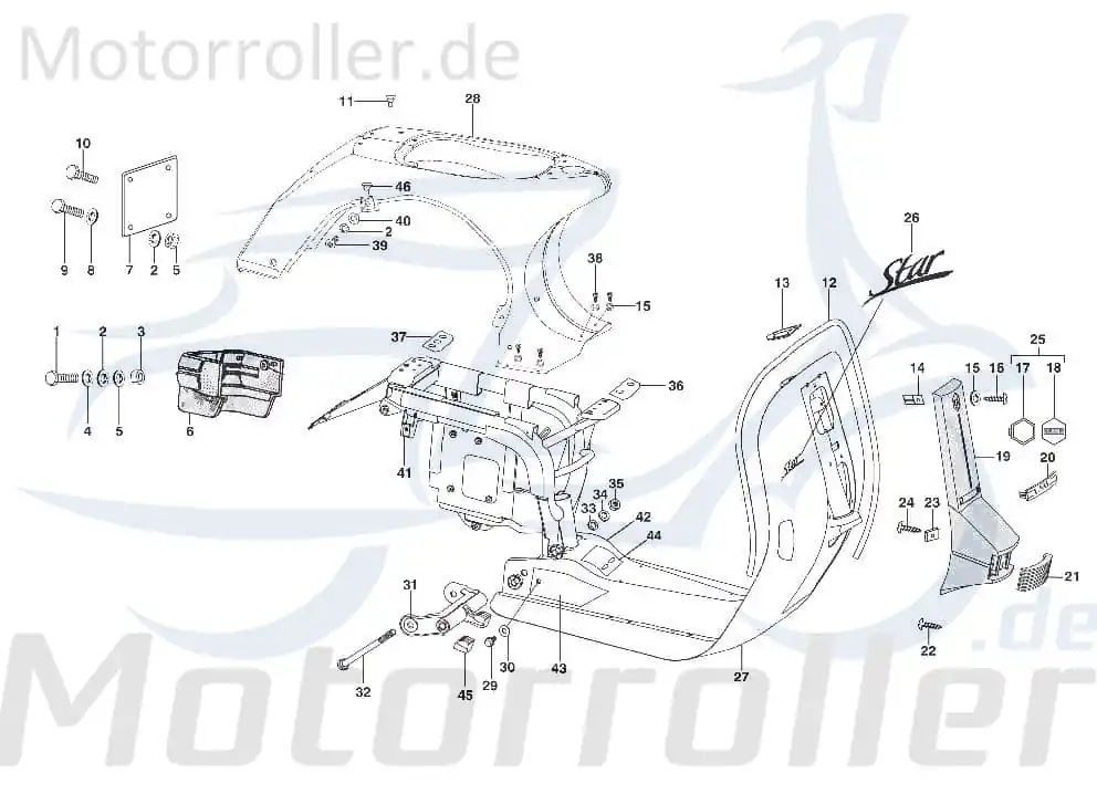 Schraube M6x30mm Kreidler STAR Deluxe 4S 125 Scooter 720553 Bundschraube Maschinenschraube Flanschschraube Flansch-Schraube Moped Zertifiziert