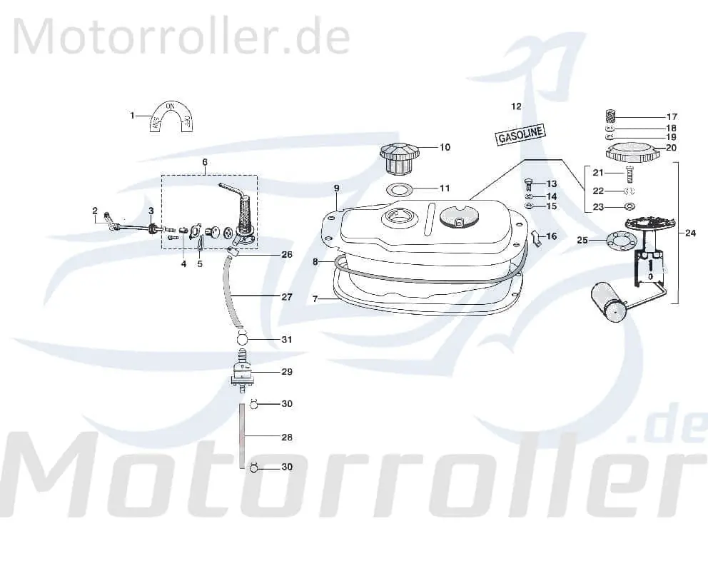 Federstecker Kreidler STAR Deluxe 4S 125 Scooter SF504-1074 Federplug 125ccm-4Takt STAR Deluxe 4S 200 Moped Ersatzteil Service Wochenendangebot