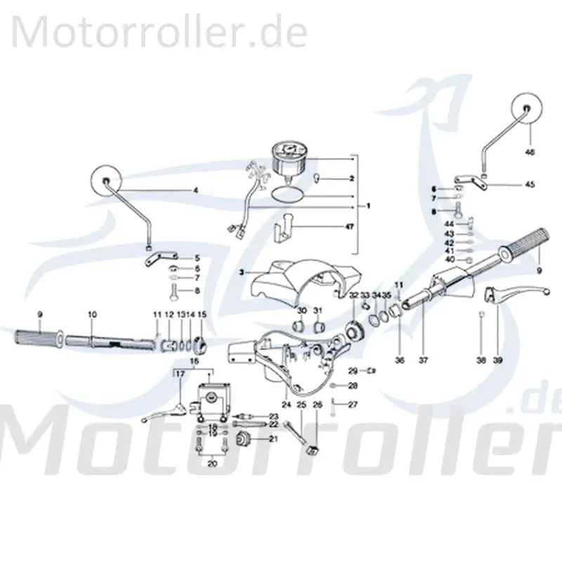 Kreidler STAR Deluxe 4S 125 Lenkerverkleidung 125ccm 4Takt 720679 Frontverkleidung Frontschürze Frontmaske Lenkerabdeckung Front-Cover Super-Preis