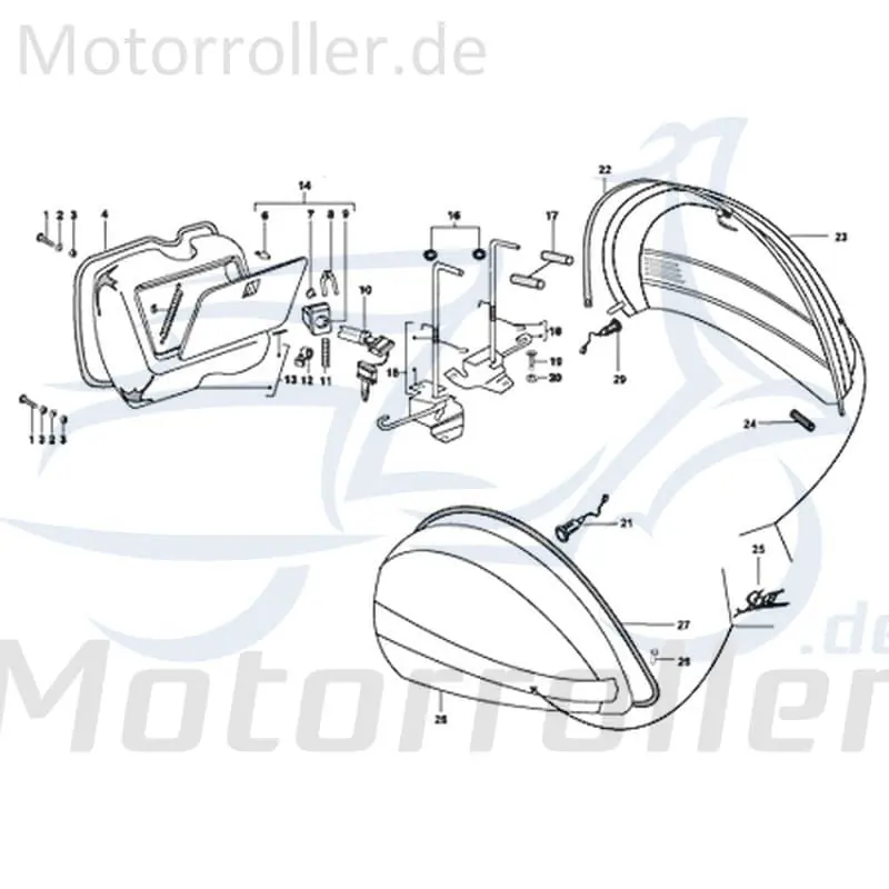 Kreidler STAR Deluxe 4S 125 Handschuhfach 125ccm 4Takt C-2714431CM Gepäckfach vorn unlackiert Handschuhfachkasten 125ccm-4Takt Scooter Preisreduziert