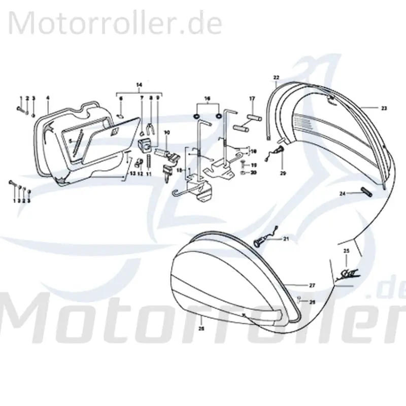 Zertifiziert Kreidler STAR Deluxe 4S 125 Handschuhfach 125ccm 4Takt C-2714431-NERO Gepäckfach vorn unlackiert Handschuhfachkasten 125ccm-4Takt LML