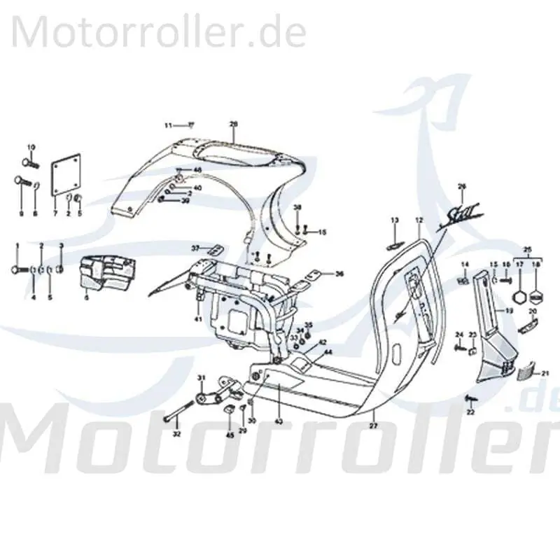 Kreidler STAR Deluxe 4S 125 Lenkkopfverkleidung 125ccm 4Takt 720651 Lenkkopfcover Lenkkopfschutz 125ccm-4Takt Scooter LML Ersatzteil Heißes Angebot