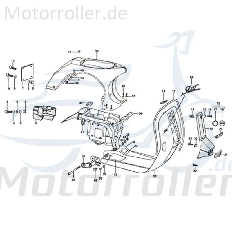 Kreidler STAR Deluxe 4S 125 Lenkkopfverkleidung 125ccm 4Takt C-2723368-ROSSO MET. Lenkkopfcover Lenkkopfschutz 125ccm-4Takt Scooter LML Billig