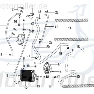 SMC Schlauch Kühlwasserüberlauf 125ccm 4Takt 06105N120000 Gummischlauch Leitung Zuleitung Plastikschlauch Ableitung 125ccm-4Takt Moped Must-Have