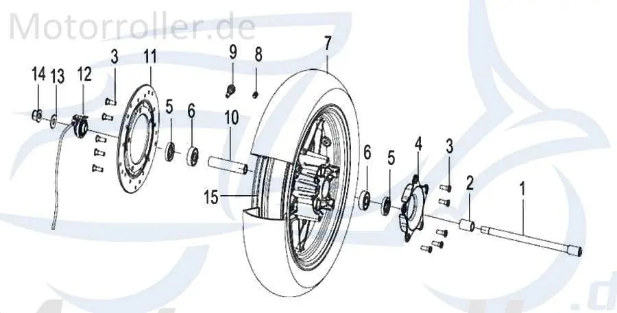 SMC Buchse links Kreidler Insignio 125 DD Roller 44005N100000 Hülse Distanzhülse Lagerbuchse Distanz-Hülse Distanzbuchse Passhülse Wochenendangebot
