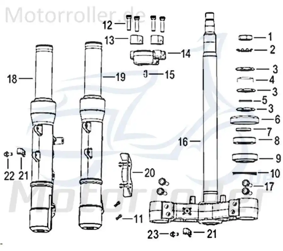 Kreidler Insignio 125 2.0 Zierblende 125ccm 4Takt 750219 125ccm-4Takt Scooter Qingqi Ersatzteil Service Inpektion Direktimport Markenware