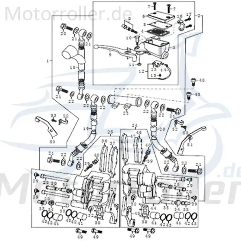 Kreidler Insignio 125 250 DD 2.0 Bremsbelagsatz Bremsbeläge vorne 750240 Bremssteine Bremsklötze Scheibenbremse Florett RMC-F 50 125 Echt