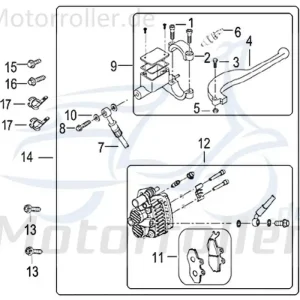 Begrenztes Angebot Kreidler Insignio 125 2.0 Bremsschlauch Bremsleitung Vorderradbremse 750241 Hydraulikschlauch Hydraulik-Schlauch Hochdruckleitung