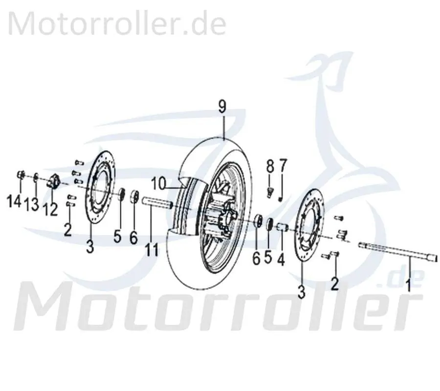 Schraube M8x24mm Jonway Insignio 250 DD Scooter Roller 750237 Bundschraube Maschinenschraube Flanschschraube Flansch-Schraube Kreidler Top-Preis