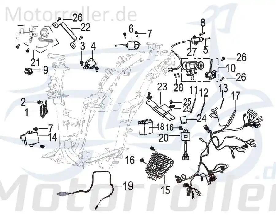 SMC Kabel Lufttemperatursensor Kreidler Scooter 49011S010000 Stromkabel Stromleitung Elektrokabel Elektroleitung Elektro-Kabel Moped Neuheit