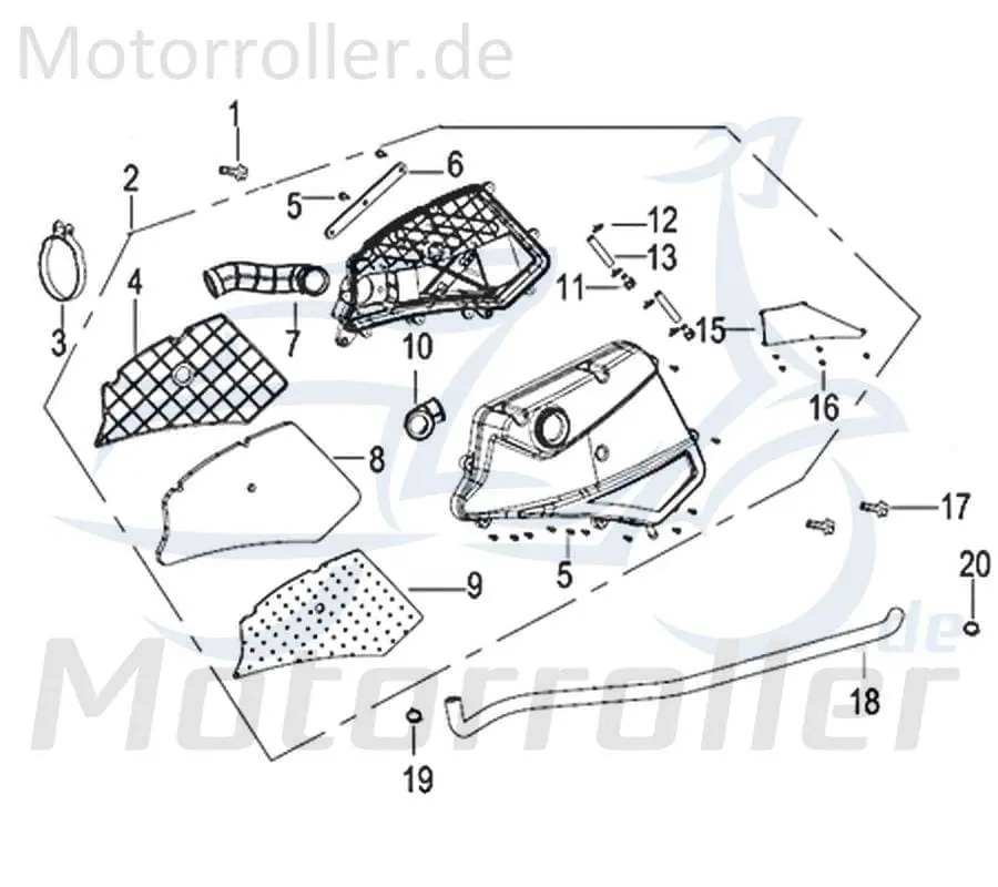 Billig Halter Fixiergitter Jonway Insignio 250 DD Halterung 750267 Haltebügel Halteblech Halte-Blech Halte-Bügel 125ccm-4Takt Scooter Kreidler