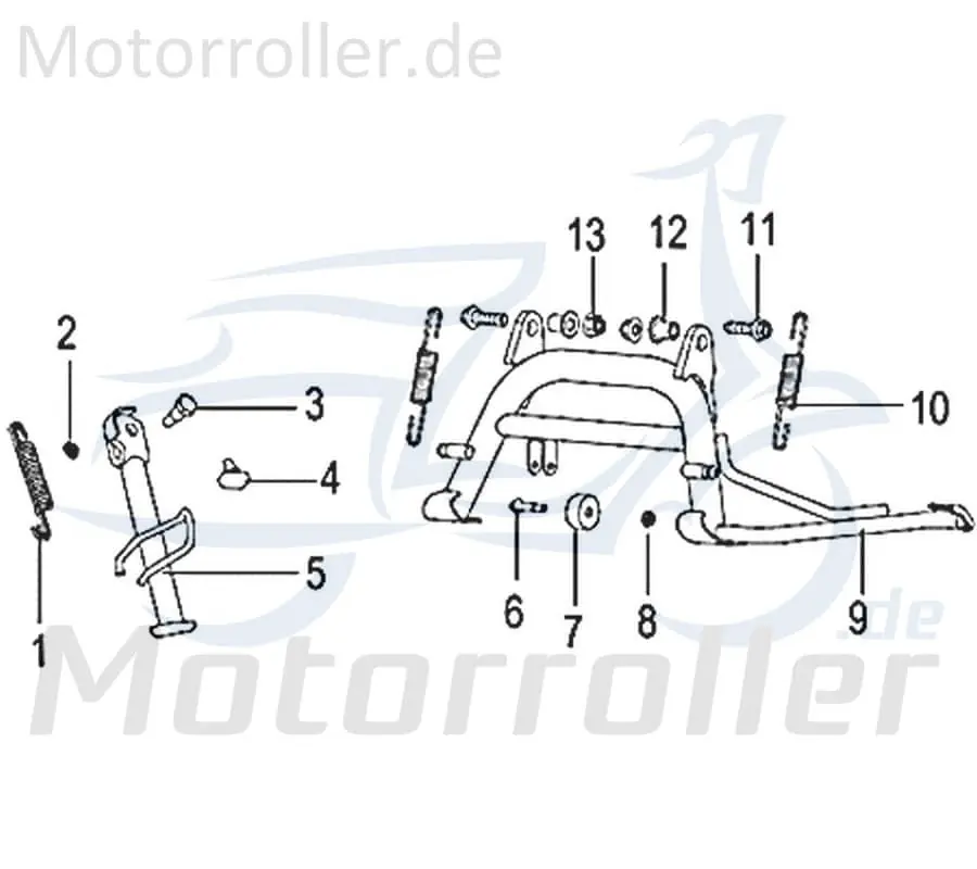 Halteplatte (Seitenständerfeder) Motorroller Rex 750299 Highlight