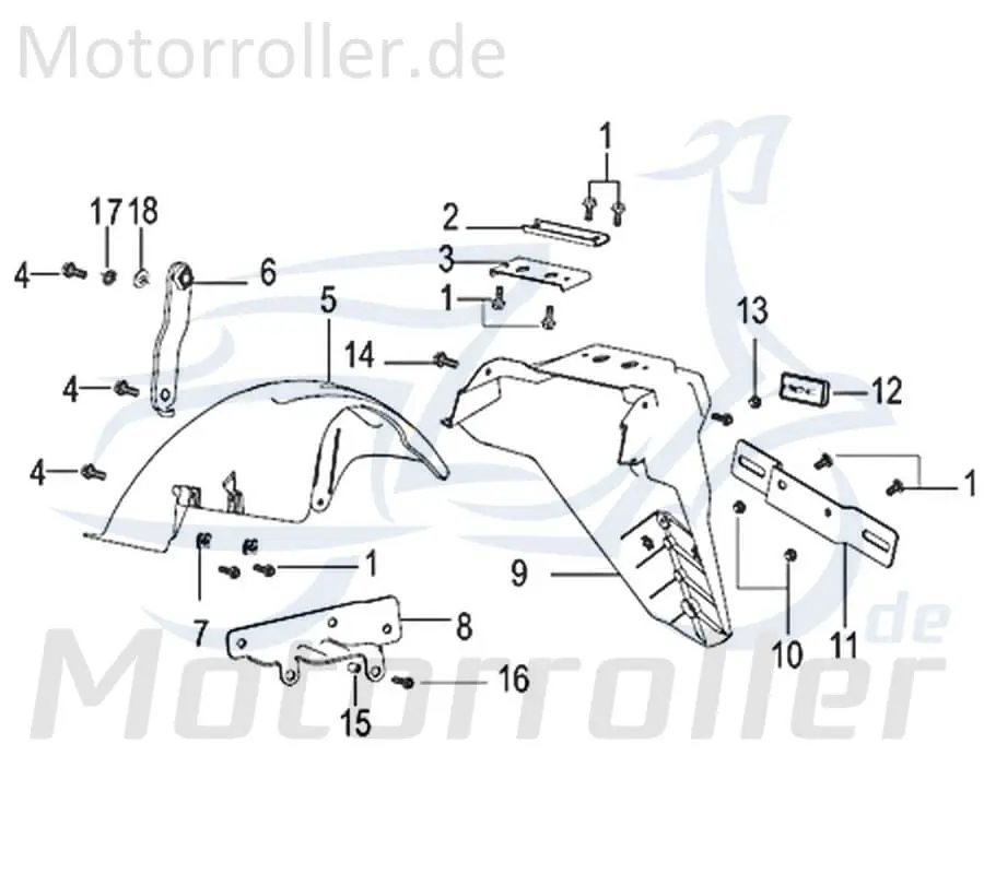 Knallerangebot Kreidler Insignio 125 2.0 Halteplatte links Radabdeckung 750356 Befestigung Halterung Montageplatte Kotflügel