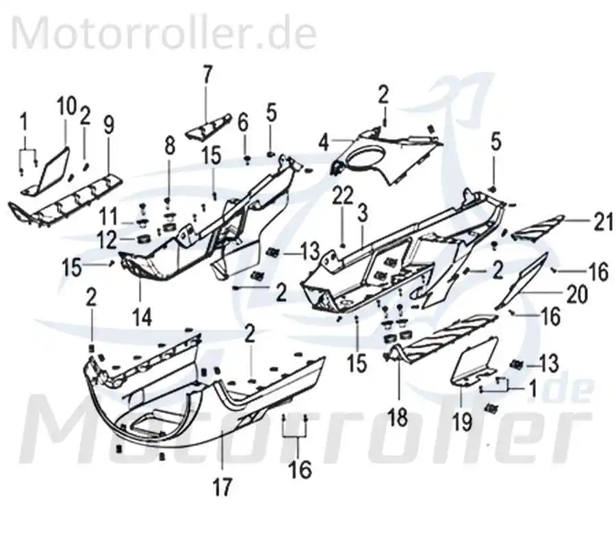 Mega-Angebot Wartungsdeckel PP schwarz matt Motorroller 750350