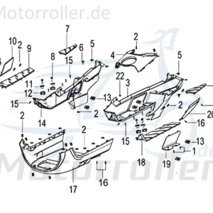 Kreidler Insignio 125 250 DD 2.0 Fussmatte hinten links 750347 Fußablage Trittmatte Bodenmatte Original Ersatzteil Highlight