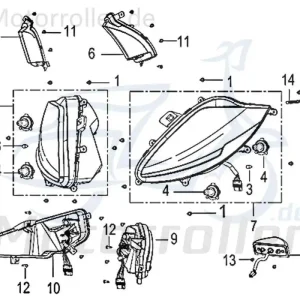 Heißes Angebot Kreidler Insingio 125 250 DD 2.0 Scheinwerfer links 750363 Frontscheinwerfer Frontleuchte Beleuchtung Roller Scooter Original Ersatzteil