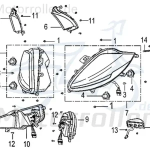 Kreidler Insignio 125 250 DD 2.0 Blinker-Rücklicht Einheit hinten rechts 750368 Rückleuchte Original Ersatzteil Top-Preis