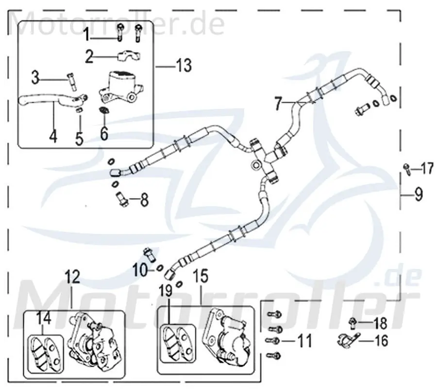 Schraube M6x35mm Jonway Insignio 250 DD Scooter Roller 750397 Bundschraube Maschinenschraube Flanschschraube Flansch-Schraube Kreidler Neu Im Sortiment