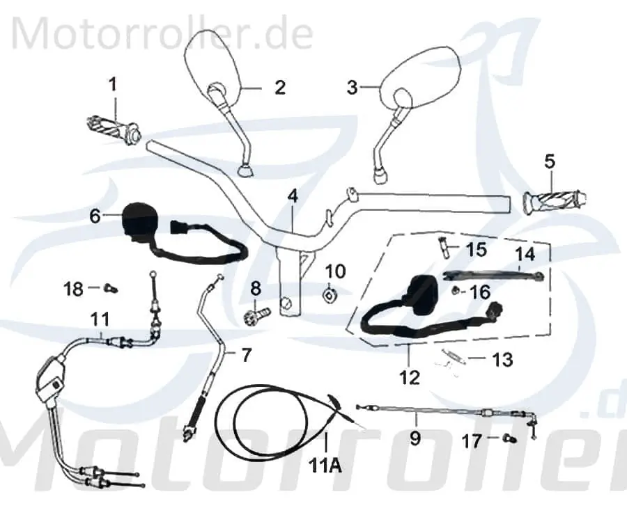 SMC Bundmutter M10x1.25 Keeway Agora 50 Scooter B04171012555 Sechskantmutter Flanschmutter Sechskant-Mutter Flansch-Mutter Bund-Mutter Top-Angebot