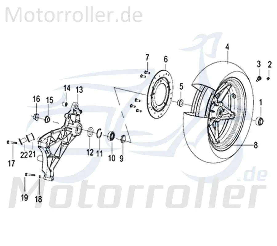 Kreidler Insignio 125 2.0 Unterlegscheibe 125ccm 4Takt 750438 Distanzhalter U-Scheibe Washer Beilagscheibe Ausgleichsscheibe Scooter Sonderangebot
