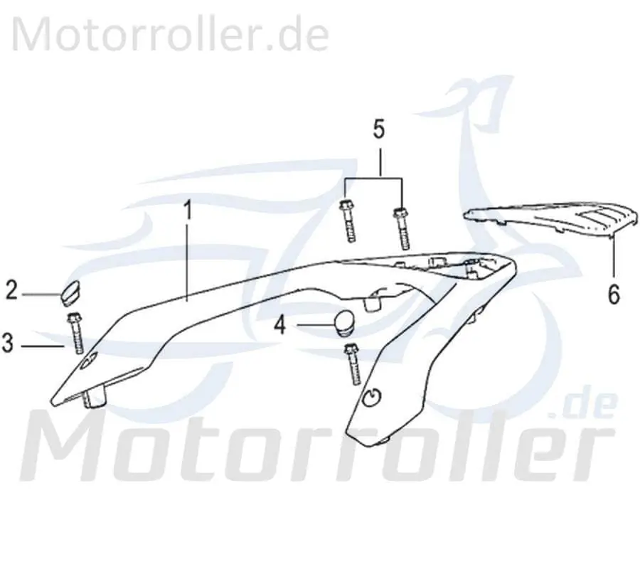 Abdeckkappe links (Gepäckträger) Motorroller 750464 Nur Heute