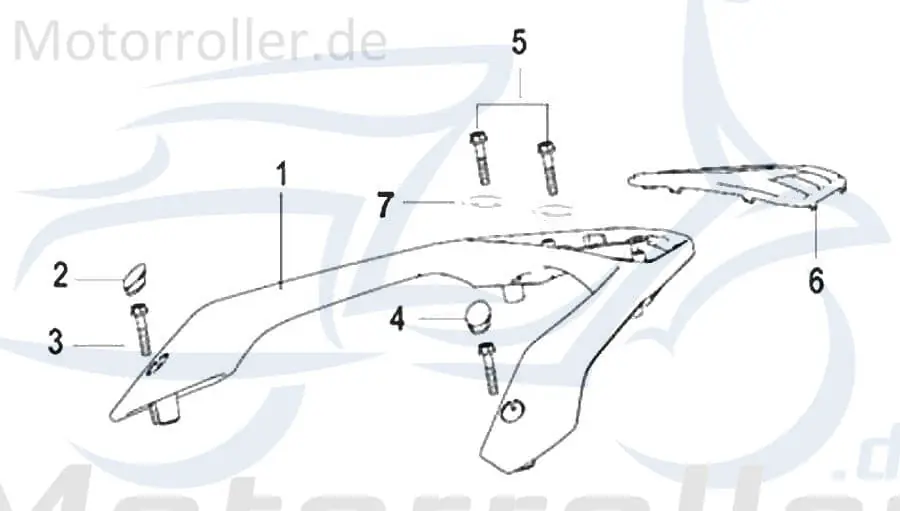 Nur Heute Kreidler INSIGNIO 125 DD Abdeckkappe 125ccm 4Takt 52005N120000 Gepäckträger rechts Schraubenabdeckung Abdeck-kappe Schrauben-Abdeckung