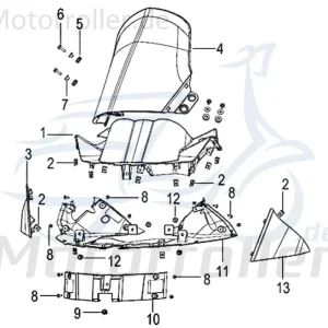 Kreidler Insignio 125 250 DD 2.0 Lenkerverkleidung hinten unten schwarz matt 750467 Frontverkleidung Frontschürze Frontmaske Lenkerabdeckung Solange Der Vorrat Reicht