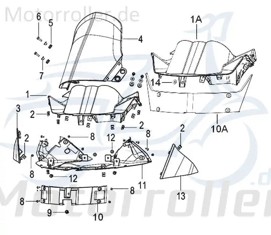 Sichere Zahlung SMC Lenkerverkleidung vorn schwarz matt Kreidler 65212N120000 Frontverkleidung Frontschürze Frontmaske Lenkerabdeckung Front-Cover