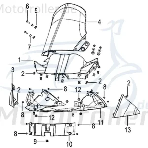 Ausverkauf Kreidler Insignio 125 250 DD 2.0 Lenkerverkleidung rechts weiß 750475 Frontverkleidung Frontmaske Lenkerabdeckung Front-Cover Lenker-Verkleidung