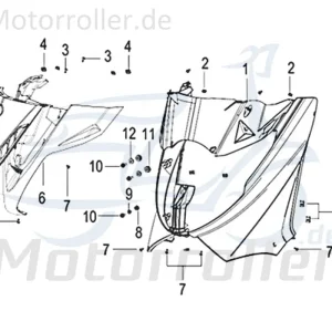 Rabatt Kreidler Insignio 125 250 DD 2.0 Frontverkleidung weiß 750477 Frontabdeckung Frontmaske Fronthaube Original