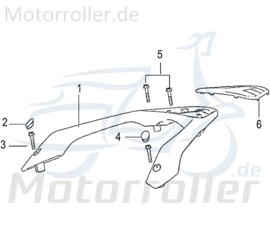 Kreidler Insingio 125 250 DD 2.0 Gepäckträger schwarz-matt 750472 Gepäckhalter Original Ersatzteil Markenware