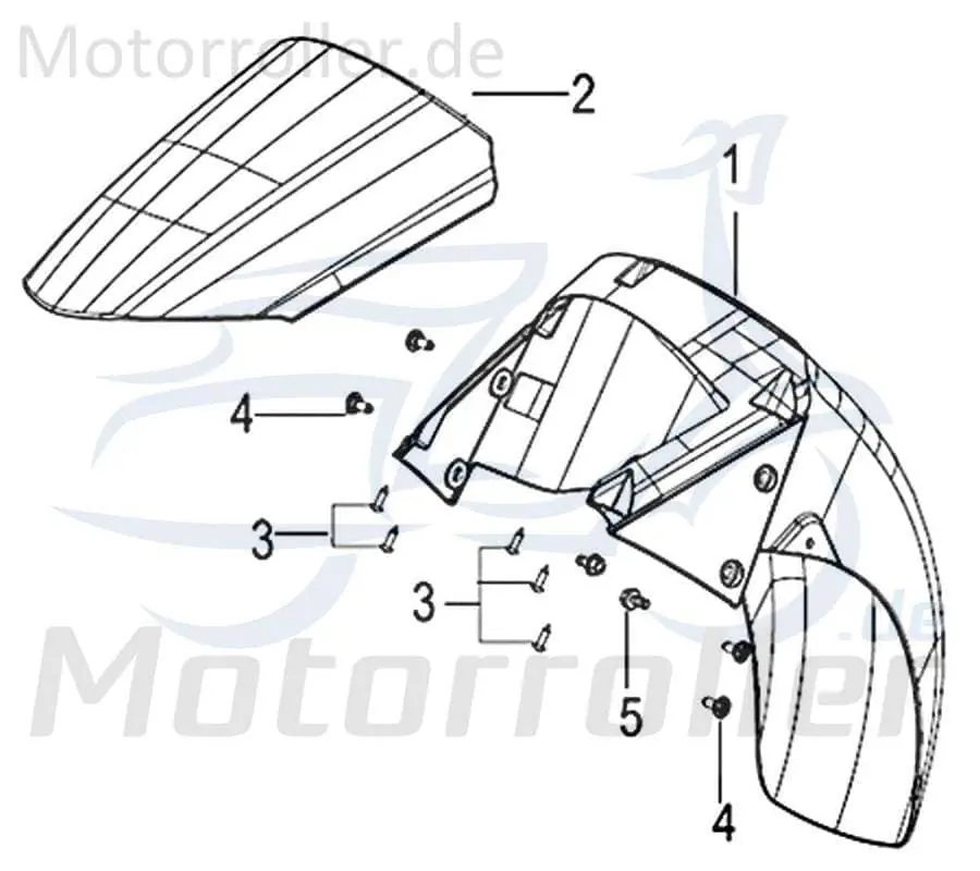 Kracherpreis Kreidler Insignio 125 2.0 Vorderradabdeckung 125ccm 4Takt 65101N12WC00 vorn Kotflügel Front-Kotflügel 125ccm-4Takt Scooter Qingqi