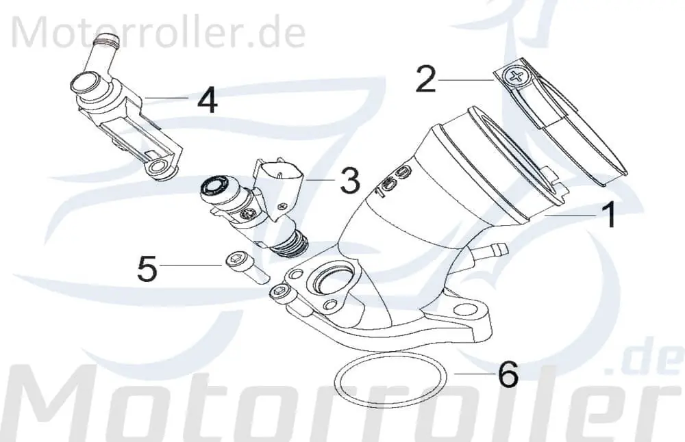 Kreidler Insignio 250 DD Ansaugstutzen 250ccm 4Takt 119015000000 Ansaugkrümmer Ansaugrohr Luftansaugrohr Ansauggummi Anschlussbogen Echt