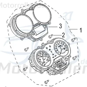 Abdeckung Tachometer Kreidler Insignio 125 250 2.0 DD 750493 Tachoglas Sichtglas Deckel Cover Blende Schutzhaube Scooter Preisknaller