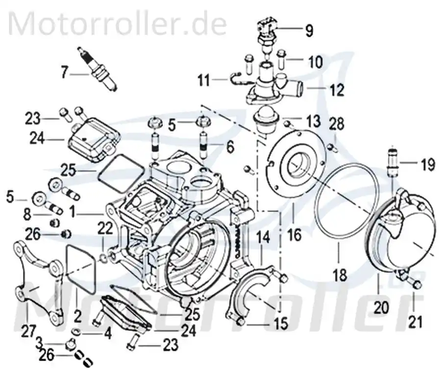 Preisreduziert Jonway Insignio 250 DD Abdeckung Zylinderkopf 250ccm 4Takt 750516 Kappe Deckel Schutz Verkleidung Platte Cover Blende Schutzhaube