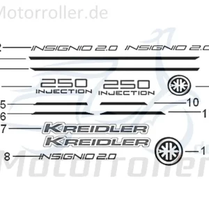 Kreidler Insignio 125 250 2.0 DD Dekorstreifen hinten links 750506 Aufkleber Sticker Dekoraufkleber Decal Garantierte Lieferung
