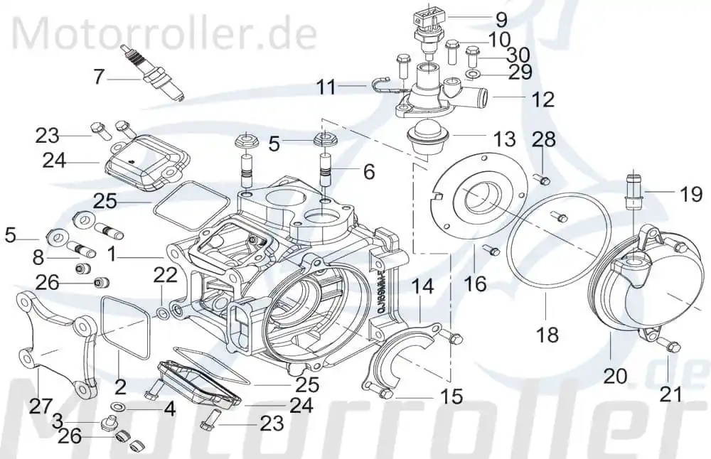 Finale Aktion Kreidler Insignio 250 DD Stehbolzen 250ccm 4Takt 100046000000 M8x41mm Gewindestange Gewinde-Stange Gewindebolzen Stiftschraube Scooter