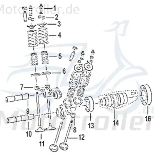 Kreidler Insignio 250 DD Nockenwelle 750528 Motorroller Scooter Original Ersatzteil Neu Im Sortiment